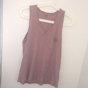 mauve v-neck tank top